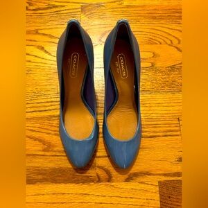 Coach Women's Sz 5.5 Classic Blue Stiletto Heels